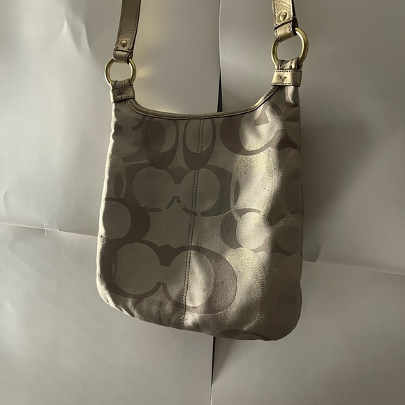 Coach gold/neutral cross body bag - Picture 5 of 6